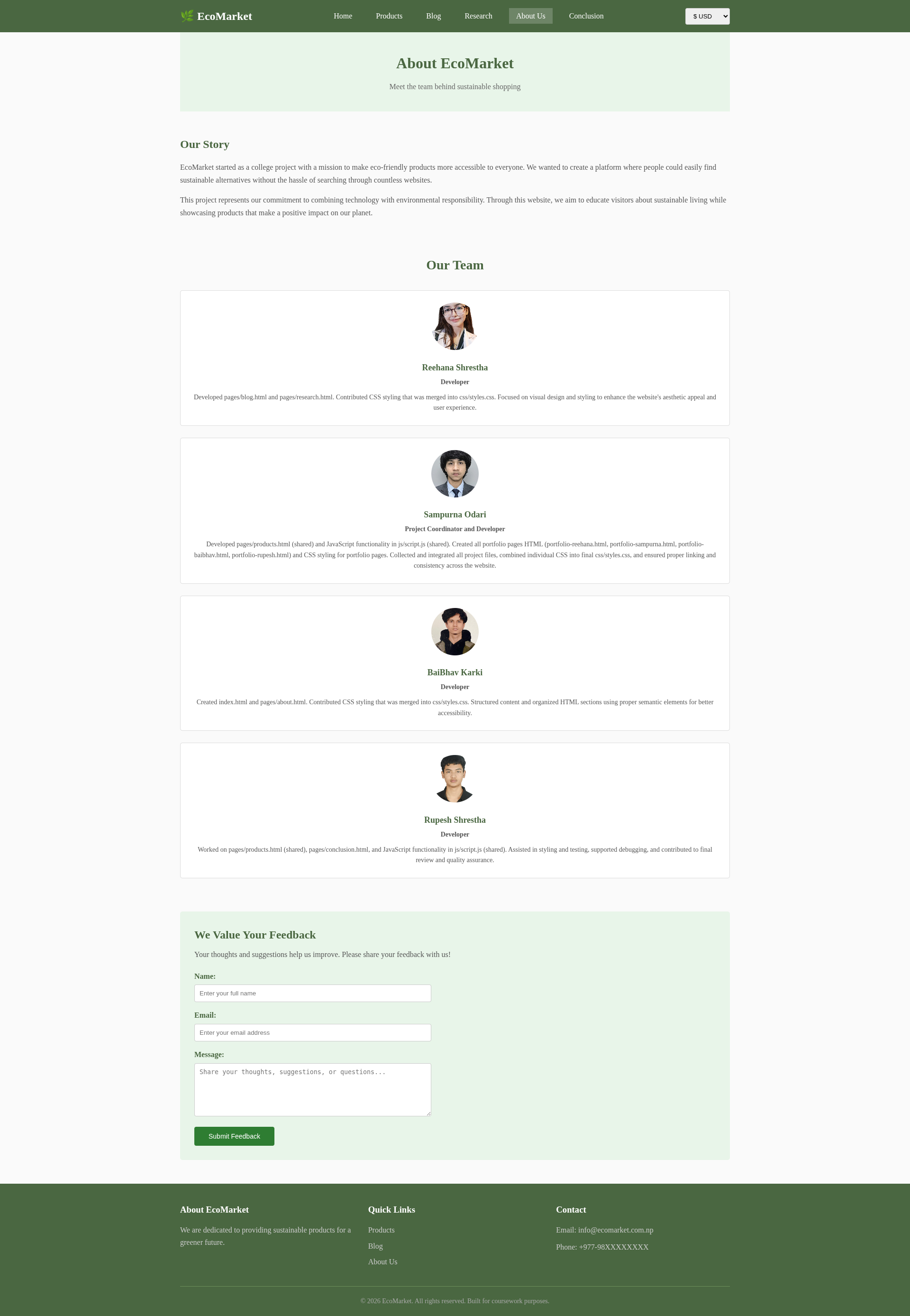 EcoMarket About Page